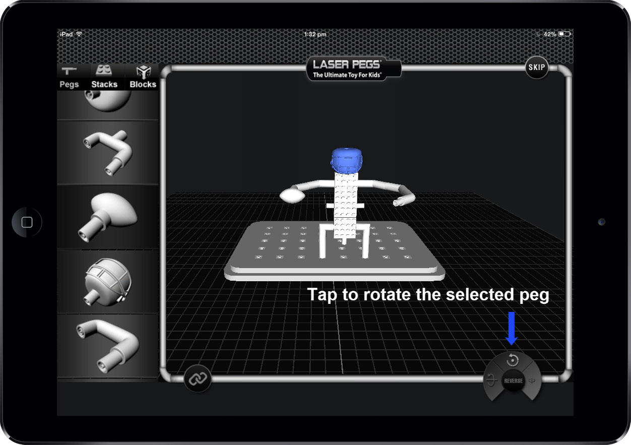 Laser Pegs App Screen - 1 | Interactive 3D Models Mobile App