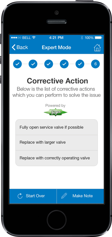 Parker Hannifin Sporlan App Screen - 4 | Refrigerator Troubleshooting Mobile App